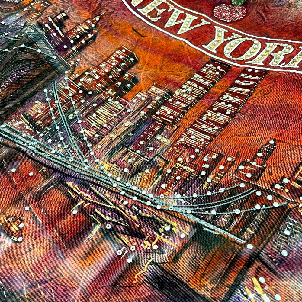 Tony Alamo New York Hand-Painted Rhinestone Denim Jacket – Size XL - Picture 9 of 14